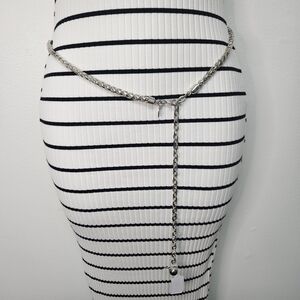 Chic Silver Chain Belt for Women